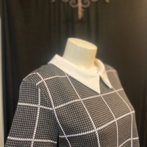 🍄487-You Are Frocking Cute💛 Suzy Shier Collared Black & White Frock - Picture 10 of 12